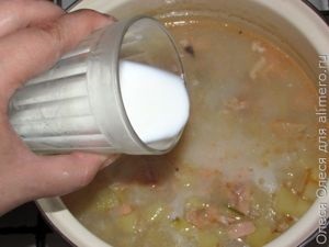 Supă de lapte cu somon