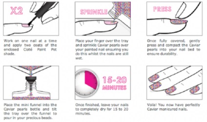 Noutatea din 2013 a fost manichiura caviarului, unghiile frumoase - adaosul imaginii tale