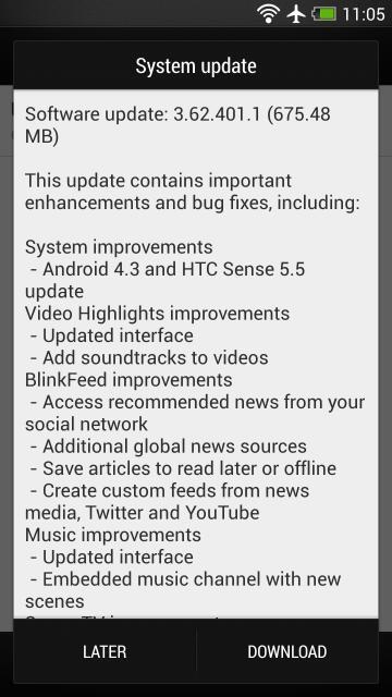 Actualizarea HTC la Android 4