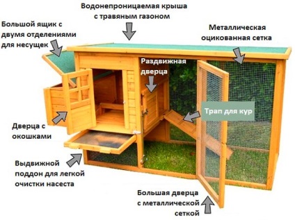 Descrierea construcției de pui de porc portabil cu desene și fotografii ale structurilor finite