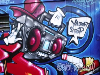 Subiecte animate cum ar fi personaje graffiti - schiță-luptă