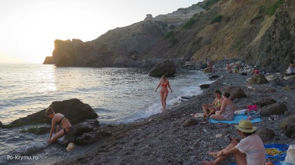 Beach királyi falu Cape Fiolent - térkép, fotók, videók, leírások