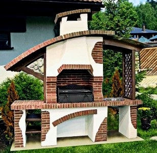 Proiecte de cuptoare de grătar pentru bungalouri din cărămidă deschise și acoperite