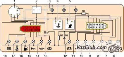 Перевірка контрольних приладів і їх датчиків нива 2121, нива 2 131