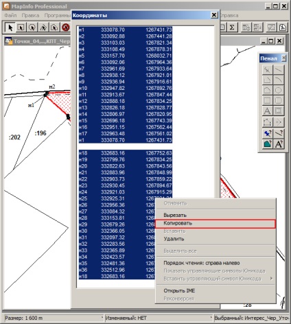 Imagine rastică a desenului și a catalogului în mapinfo