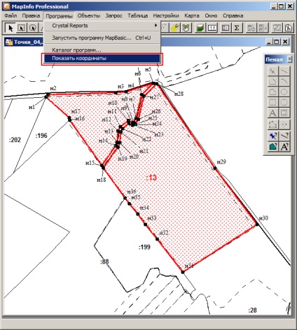 Imagine rastică a desenului și a catalogului în mapinfo