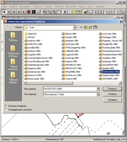 Imagine rastică a desenului și a catalogului în mapinfo