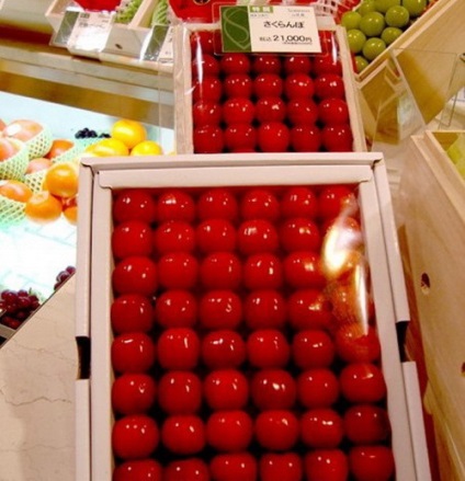 Azt, hogy a gyümölcs ehető cseresznye, ami annyira csodált japán