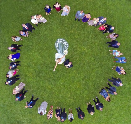 Lövés egy esküvő quadrocopter