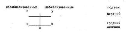 Sistemul de vocale din silaba stresată în limba rusă are cinci sunete vocale de bază (foneme)