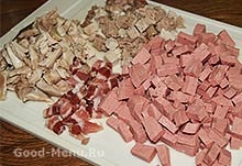 Solyanka pre-fabricate de carne - reteta cu fotografii pe baza de turn