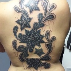 Valoarea dantela tatuaj, 35 tatuaje foto, schițe