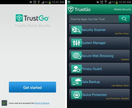 Trustgo antivirus - securitate mobilă - descărcare pentru Android