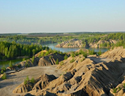 Тула област, село Kondukov, сини езера описание, снимка и координати