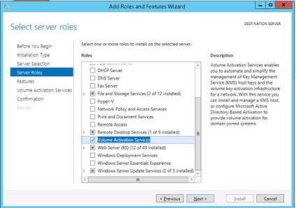 Instalarea serverului kms pe baza serverului Windows 2012 r2, ferestre pentru administratorii de sistem