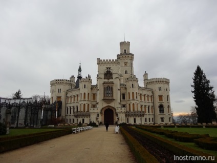 Castle Hluboka nad Vltavou Dél-Csehországban