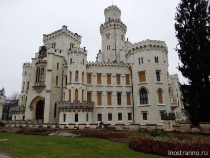 Castle Hluboka nad Vltavou Dél-Csehországban