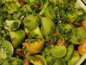 Зелени домати, мариновани Obzhorka - снимка стъпка готварски рецепти
