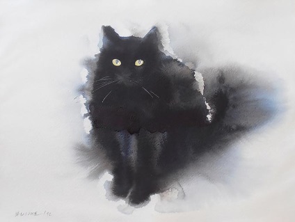 Odată, a existat o pisică neagră ... acuarele endre penovac