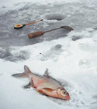 Pistă de pescuit de iarnă pe plutitor