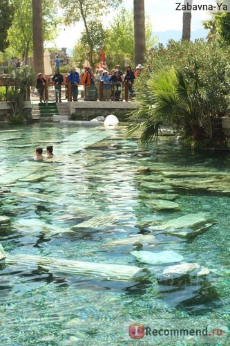 Kleopátra medence Pamukkale (Törökország) - „Kleopátra medence, amely örökké emlékezni fognak! némileg