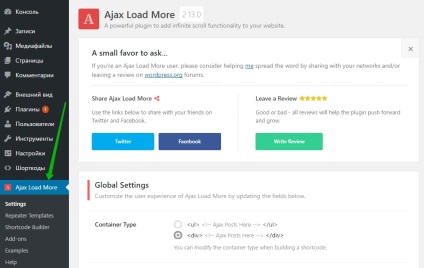 Endless scrolling super wordpress plugin - partea de sus