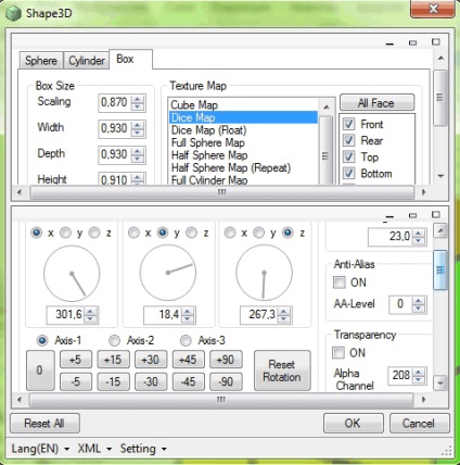 Efectuarea de forme 3D în program