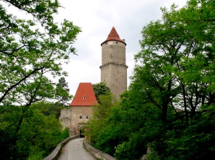 Gótikus középkori vár Zvíkov