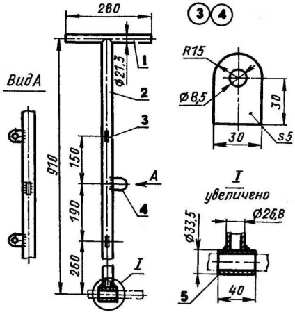 Rake cu roți, model-constructor