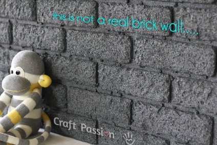 Simularea unui zid de cărămidă cu spumă