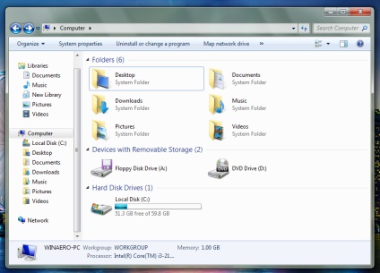 Cum se adaugă un folder în Windows 7 ca în Windows 8