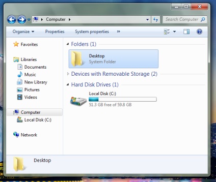 Cum se adaugă un folder în Windows 7 ca în Windows 8