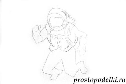 Cum de a desena un astronaut, doar meșteșuguri