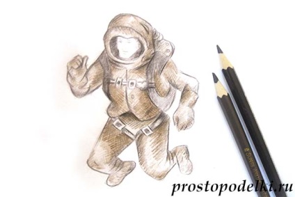 Cum de a desena un astronaut, doar meșteșuguri