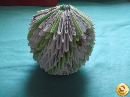 Hogyan készítsünk egy labdát origami modulok saját kezűleg, az áramkör és a mester osztály lépések