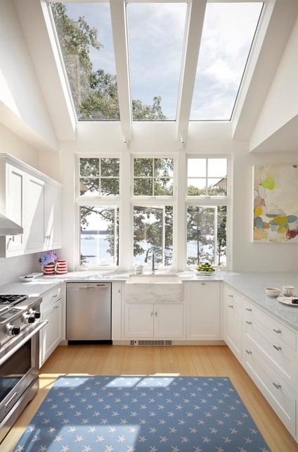 Cum de a alege o fereastra mansarda în bucătărie fotografie, idei