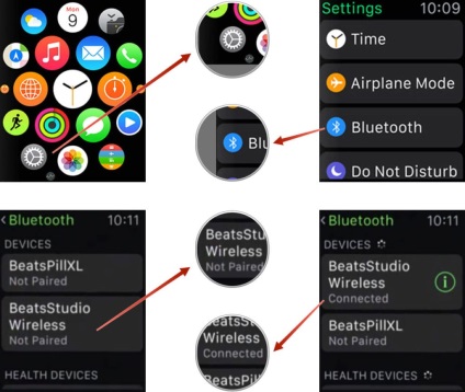 Cum să activați modulul bluetooth în extensia ceasului Apple de funcții care utilizează bluetooth în iwatch