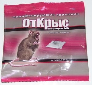 Otrava de șobolan de la șobolani și șoareci, tipuri de remedii și schema de lucru