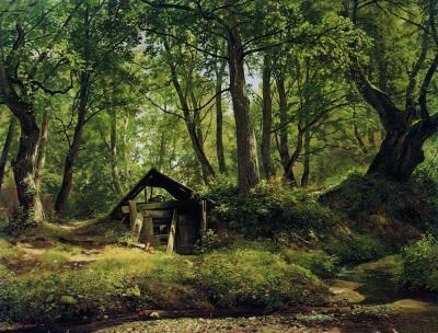 Forest természet festmény Ivan Shishkin