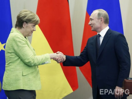 Merkel azt mondta, az orosz Putyin - németül, de az események után Ukrajnában, elég nehéz volt