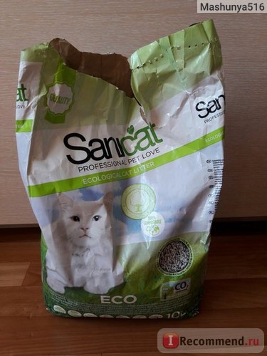 Filler pentru pisica de toaletă sanicat eco cat hârtie gunoi - 