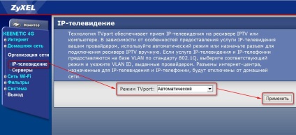 Configurarea routerelor pentru linia kinetică zyxel pentru o rețea multinoculară