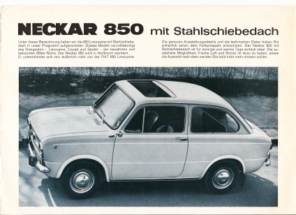 Neckar ca italienii - Fiat - în Germania, revista populară mecanică