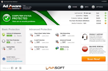 Privire de ansamblu asupra antivirusului gratuit ad-aware 10