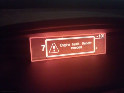 Eroare la defectarea defecțiunilor motorului la Peugeot 308