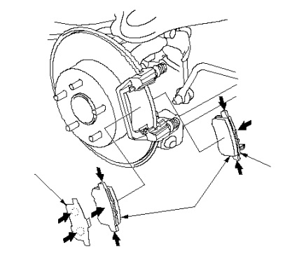 Inspectarea și înlocuirea plăcuței de frână spate - întreținere și reparații acordul Honda manual