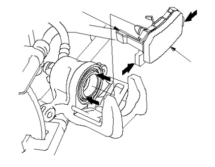 Inspectarea și înlocuirea plăcuței de frână spate - întreținere și reparații acordul Honda manual