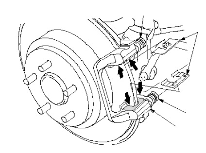 Inspectarea și înlocuirea plăcuței de frână spate - întreținere și reparații acordul Honda manual