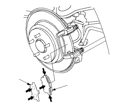Inspectarea și înlocuirea plăcuței de frână spate - întreținere și reparații acordul Honda manual