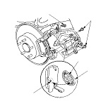 Inspectarea și înlocuirea plăcuței de frână spate - întreținere și reparații acordul Honda manual